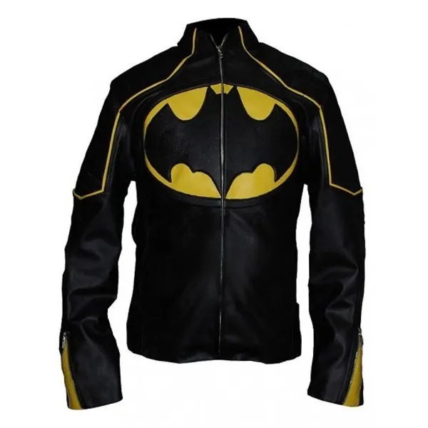 Batman Black And Yellow Leather Jacket